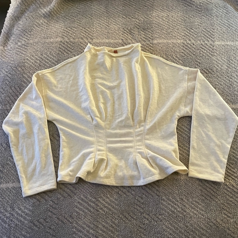 Anthropologie Fitted Cream Sweater